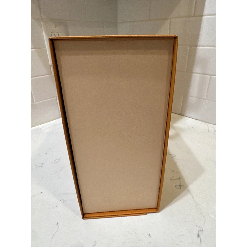 Authentic Louis Vuitton Large Magnetic Gift Box 14x10x5 Orange Ribbon Empty LV